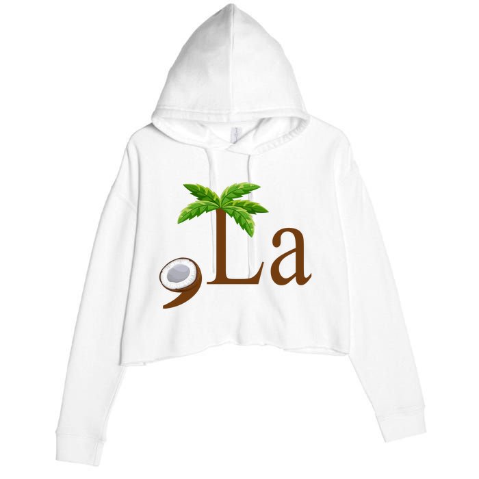 Coconut Comma + La Kamala Harris 2024 President Election Crop Fleece Hoodie