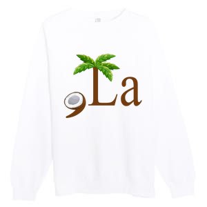 Coconut Comma + La Kamala Harris 2024 President Election Premium Crewneck Sweatshirt