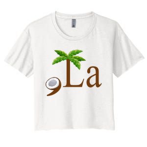 Coconut Comma + La Kamala Harris 2024 President Election Women's Crop Top Tee