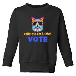 Childless Cat Ladies Vote Blue Gift Toddler Sweatshirt