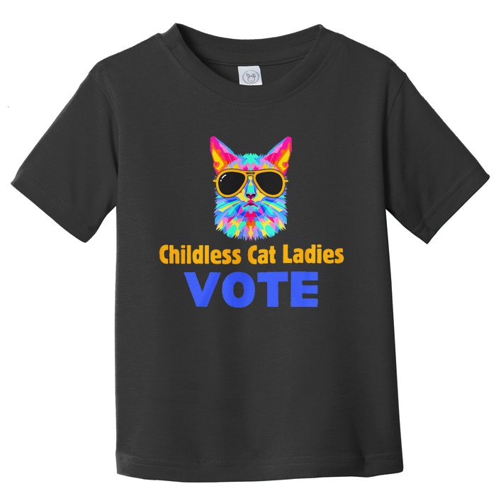 Childless Cat Ladies Vote Blue Gift Toddler T-Shirt