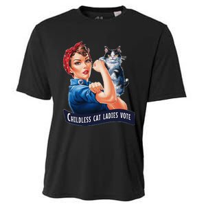 Childless Cat Ladies Vote Rosie The Riveter Gift Cooling Performance Crew T-Shirt