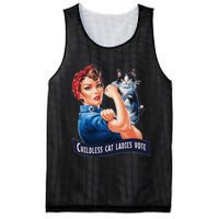 Childless Cat Ladies Vote Rosie The Riveter Gift Mesh Reversible Basketball Jersey Tank