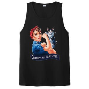 Childless Cat Ladies Vote Rosie The Riveter Gift PosiCharge Competitor Tank