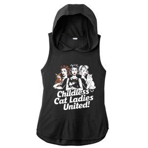 Childless Cat Ladies United Funny Democrat Political Ladies PosiCharge Tri-Blend Wicking Draft Hoodie Tank