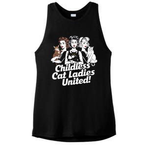 Childless Cat Ladies United Funny Democrat Political Ladies PosiCharge Tri-Blend Wicking Tank