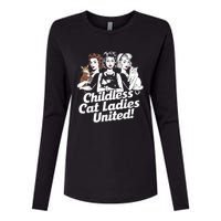 Childless Cat Ladies United Funny Democrat Political Womens Cotton Relaxed Long Sleeve T-Shirt