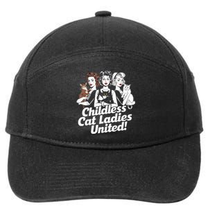 Childless Cat Ladies United Funny Democrat Political 7-Panel Snapback Hat