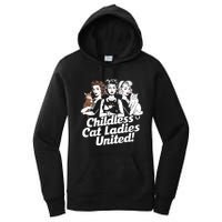 Childless Cat Ladies United Funny Democrat Political Women's Pullover Hoodie