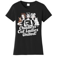 Childless Cat Ladies United Funny Democrat Political Women's T-Shirt