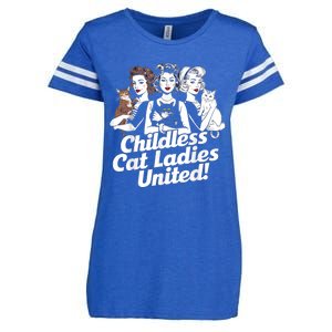 Childless Cat Ladies United Funny Democrat Political Enza Ladies Jersey Football T-Shirt