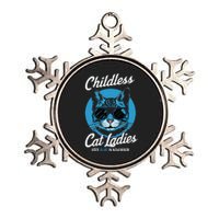 Childless Cat Ladies Vote Blue In November Democrats Liberal Gift Metallic Star Ornament