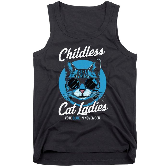 Childless Cat Ladies Vote Blue In November Democrats Liberal Gift Tank Top