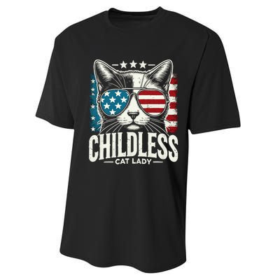 Childless Cat Lady 2024 Performance Sprint T-Shirt