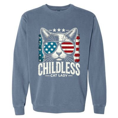 Childless Cat Lady 2024 Garment-Dyed Sweatshirt