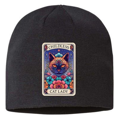 Childless Cat Lady Tarot Card Gift Sustainable Beanie