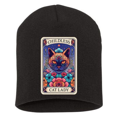 Childless Cat Lady Tarot Card Gift Short Acrylic Beanie