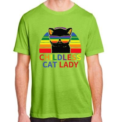 Childless Cat Lady Lgbt Flag Political Voting Election 2024 Gift Adult ChromaSoft Performance T-Shirt