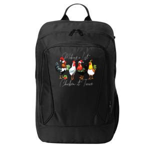 Christmas Chicken Lover Xmas Santa Hat Funny Farm Gift City Backpack