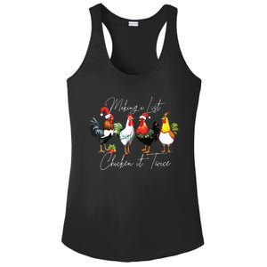 Christmas Chicken Lover Xmas Santa Hat Funny Farm Gift Ladies PosiCharge Competitor Racerback Tank