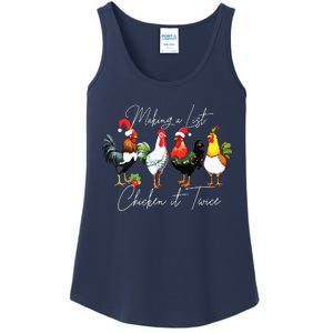 Christmas Chicken Lover Xmas Santa Hat Funny Farm Gift Ladies Essential Tank