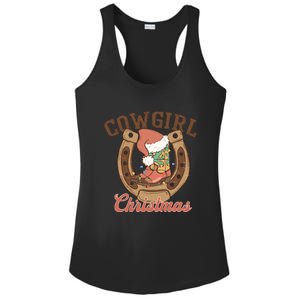 Cowgirl Christmas Lights Boots Funny Xmas Lights Gift Ladies PosiCharge Competitor Racerback Tank