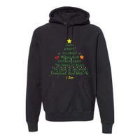 Christian Christmas Lover Bible Names Of Jesus Tree Xmas Premium Hoodie