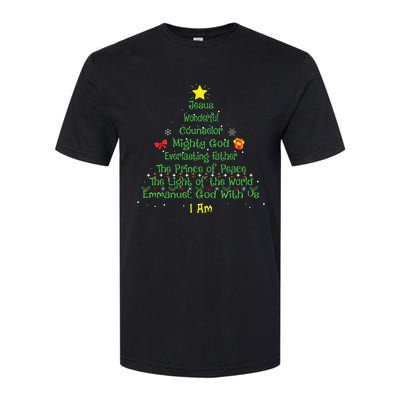 Christian Christmas Lover Bible Names Of Jesus Tree Xmas Softstyle CVC T-Shirt