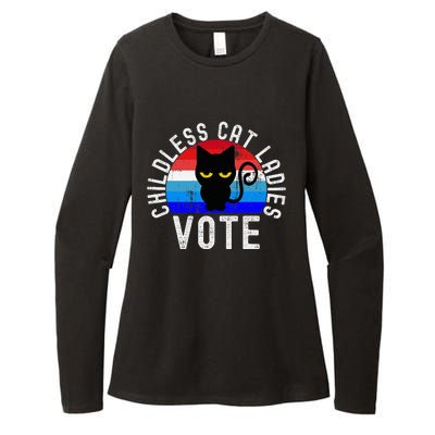 Childless Cat Ladies Vote Funny 2024 Womens CVC Long Sleeve Shirt