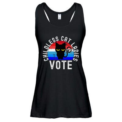 Childless Cat Ladies Vote Funny 2024 Ladies Essential Flowy Tank