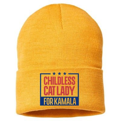 Childless Cat Lady Voting Election 2024 Usa Sustainable Knit Beanie