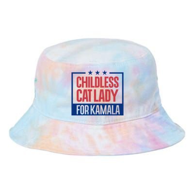 Childless Cat Lady Voting Election 2024 Usa Tie Dye Newport Bucket Hat