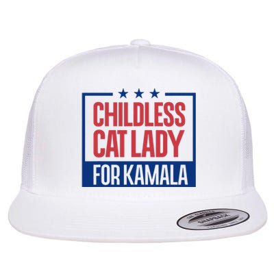 Childless Cat Lady Voting Election 2024 Usa Flat Bill Trucker Hat