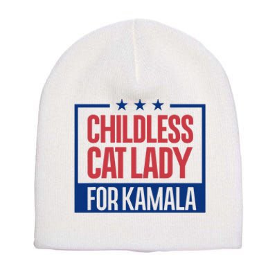 Childless Cat Lady Voting Election 2024 Usa Short Acrylic Beanie