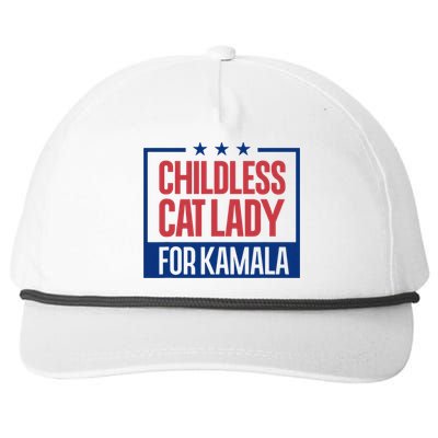 Childless Cat Lady Voting Election 2024 Usa Snapback Five-Panel Rope Hat