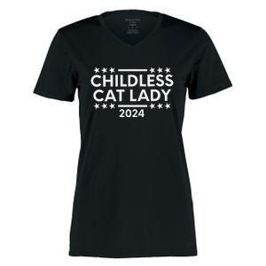 Childless Cat Lady 2024 Women's Momentum V-Neck T-Shirt