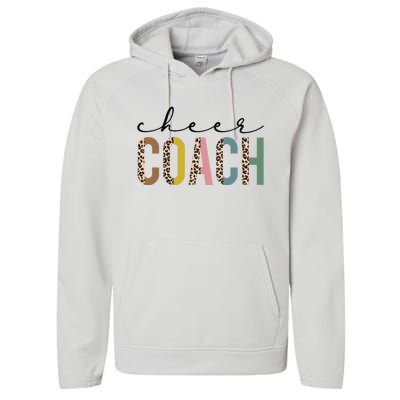 Cheer Coach Leopard Cheerleading Props Cute Cheer For Coach Performance Fleece Hoodie