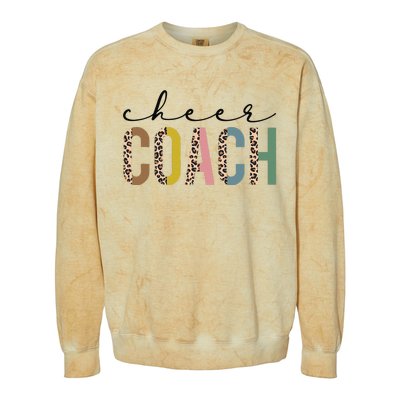 Cheer Coach Leopard Cheerleading Props Cute Cheer For Coach Colorblast Crewneck Sweatshirt