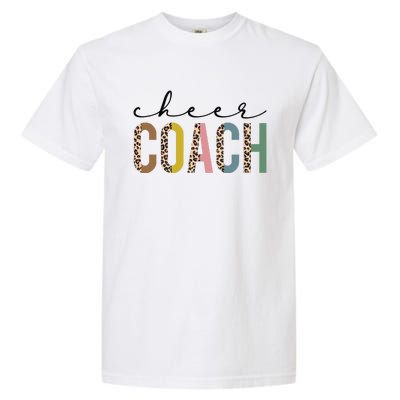 Cheer Coach Leopard Cheerleading Props Cute Cheer For Coach Garment-Dyed Heavyweight T-Shirt