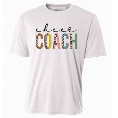 Cheer Coach Leopard Cheerleading Props Cute Cheer For Coach Cooling Performance Crew T-Shirt