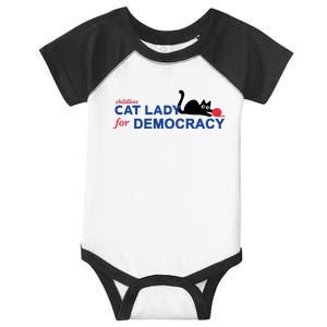 Childless Cat Lady Voting Election 2024 Usa Support Demorat Infant Baby Jersey Bodysuit