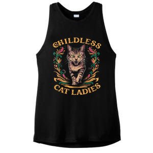 Childless Cat Ladies 2024 Cat Lady Voting For Kamala Harris 2024 Ladies PosiCharge Tri-Blend Wicking Tank