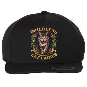 Childless Cat Ladies 2024 Cat Lady Voting For Kamala Harris 2024 Wool Snapback Cap