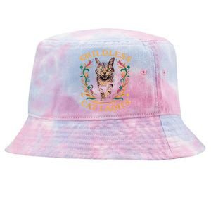 Childless Cat Ladies 2024 Cat Lady Voting For Kamala Harris 2024 Tie-Dyed Bucket Hat