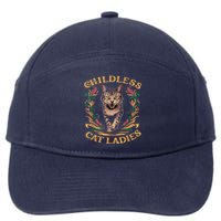 Childless Cat Ladies 2024 Cat Lady Voting For Kamala Harris 2024 7-Panel Snapback Hat