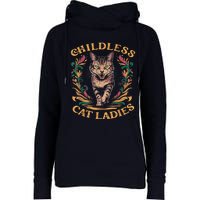 Childless Cat Ladies 2024 Cat Lady Voting For Kamala Harris 2024 Womens Funnel Neck Pullover Hood