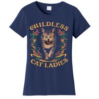 Childless Cat Ladies 2024 Cat Lady Voting For Kamala Harris 2024 Women's T-Shirt