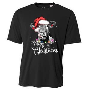 Christmas Cow LightUp Decoration for Farming Enthusiasts Cooling Performance Crew T-Shirt