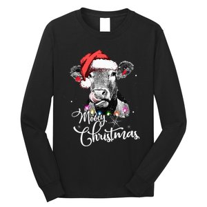 Christmas Cow LightUp Decoration for Farming Enthusiasts Long Sleeve Shirt