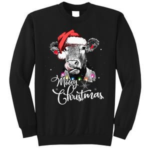 Christmas Cow LightUp Decoration for Farming Enthusiasts Sweatshirt